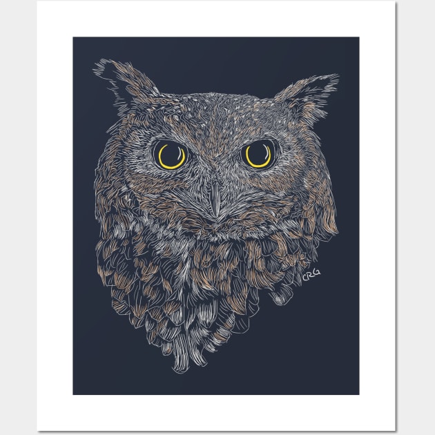 Great Horned Owl Wall Art by Walking in Nature